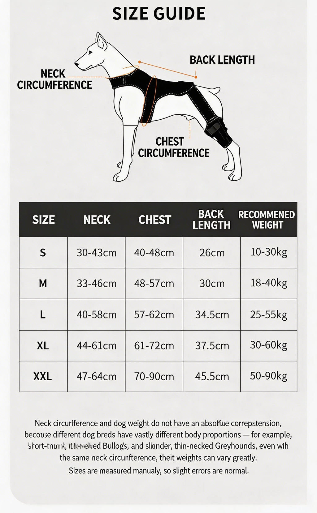 Dog Hind-Leg Brace with Neck and Chest Wrap