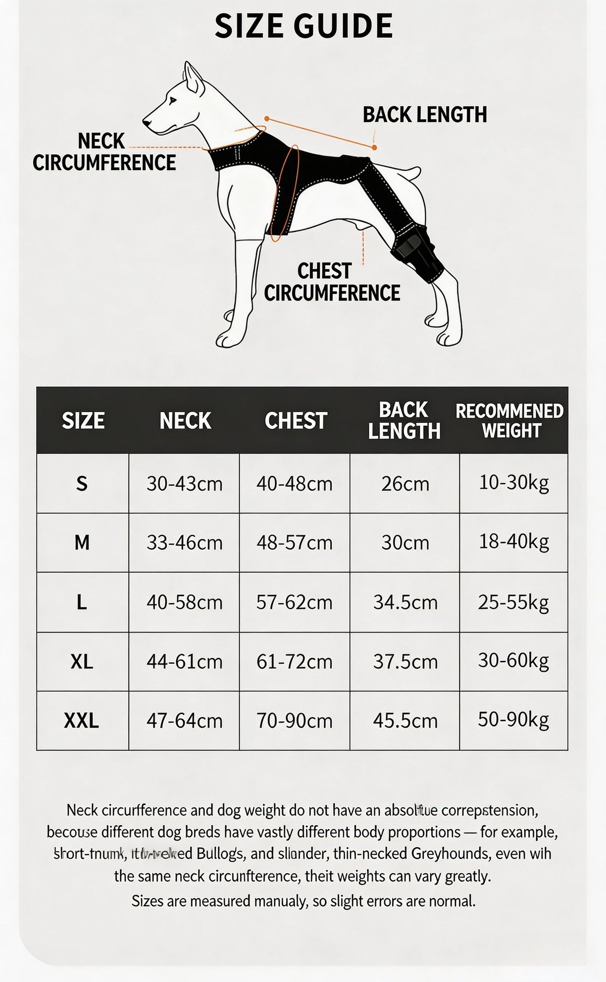 Dog Hind-Leg Brace with Neck and Chest Wrap