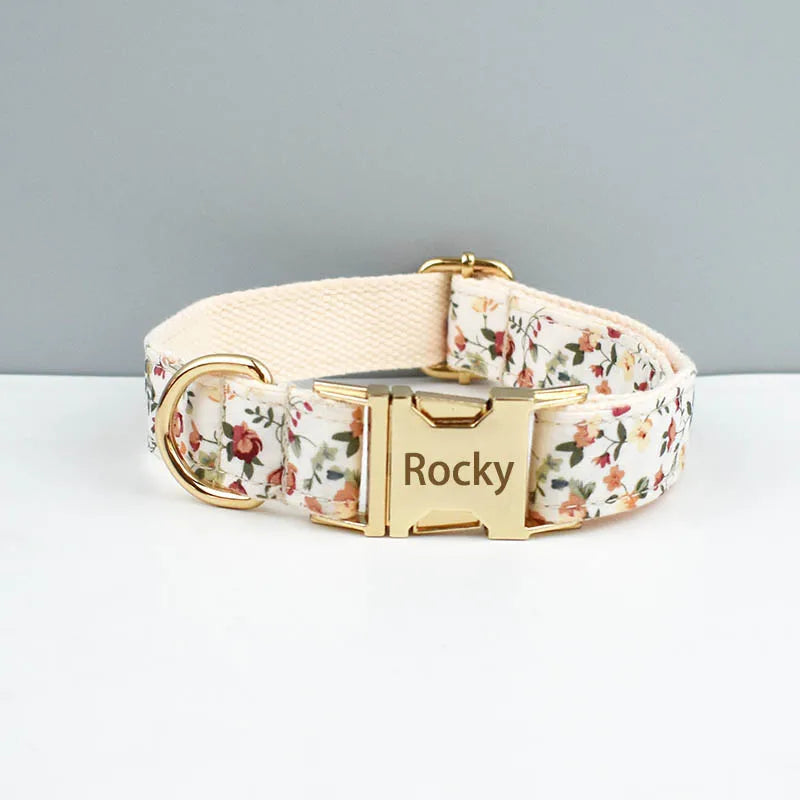 Printed Dog Collar with Gold-Tone Buckle