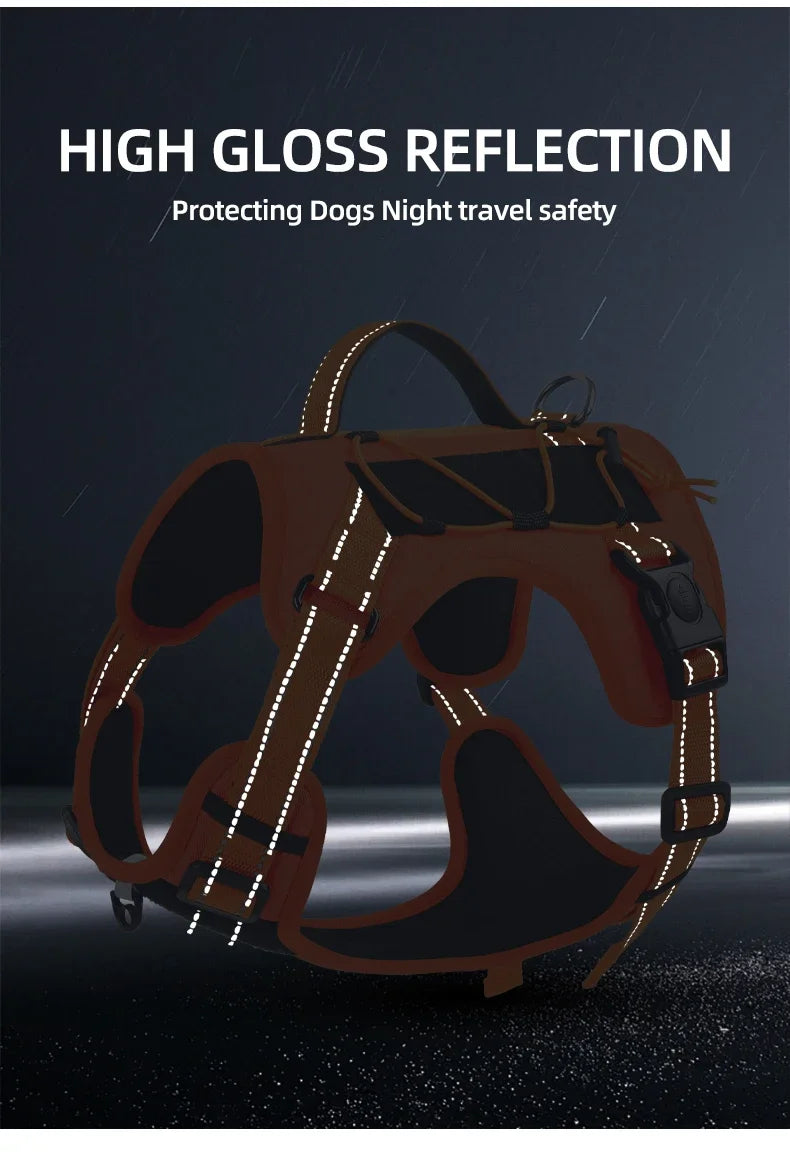Adjustable Dog Harness with Reflective Trim & Top Handle