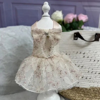 Floral Lace Pet Occasion Outfit, Dress or Suit