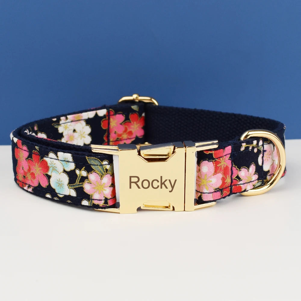 Printed Dog Collar with Gold-Tone Buckle