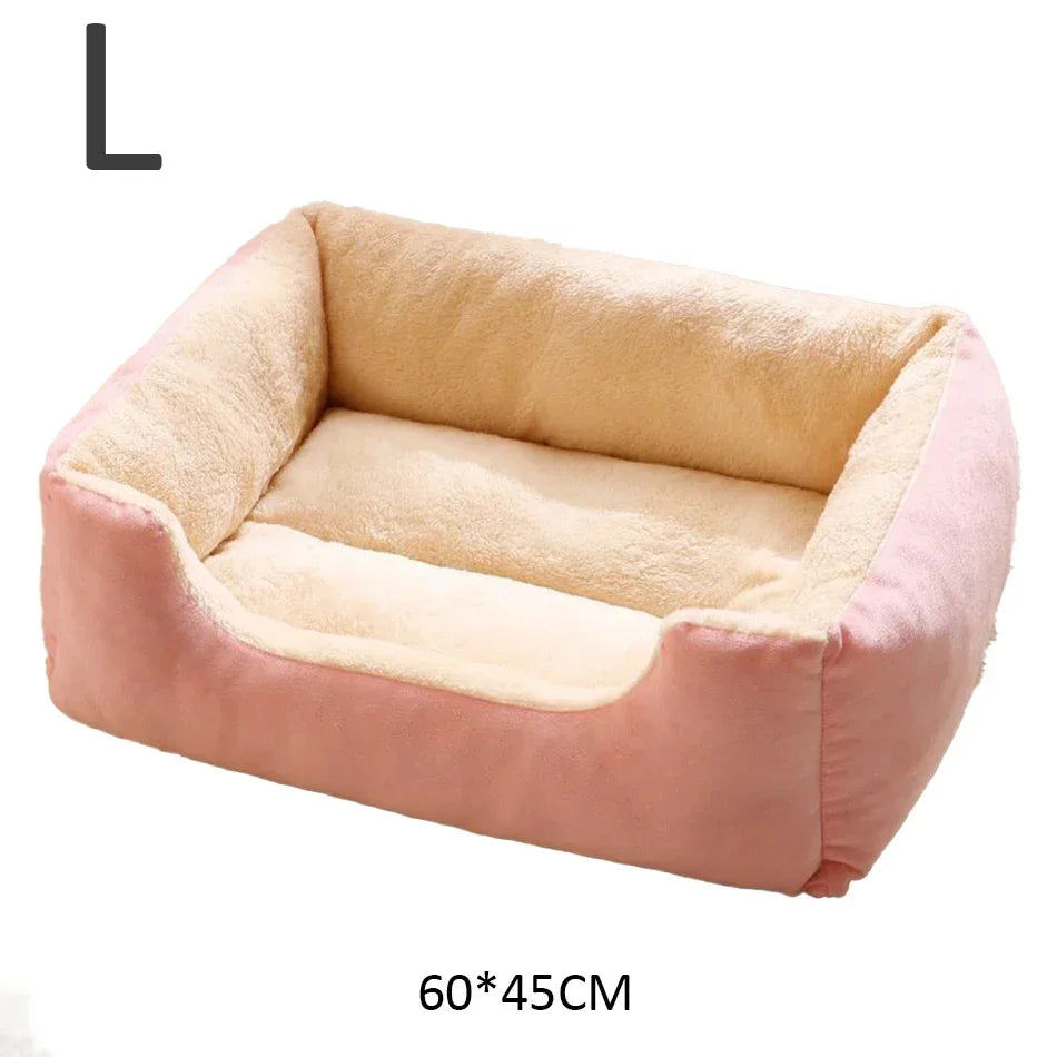 Soft Short-Plush Cat Bed in Five Colors