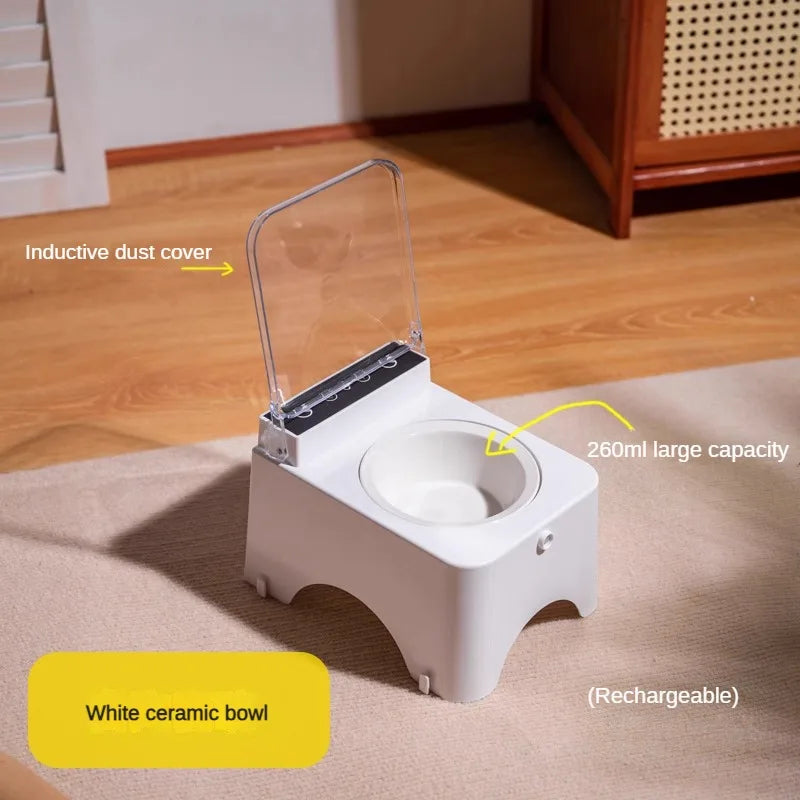 Sensor-Lid Pet Bowl, Ceramic or Stainless Steel