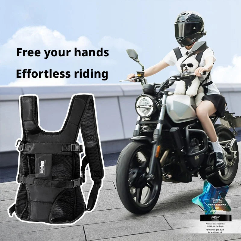 Chest-Worn Legs-Out Pet Carrier with Adjustable Straps