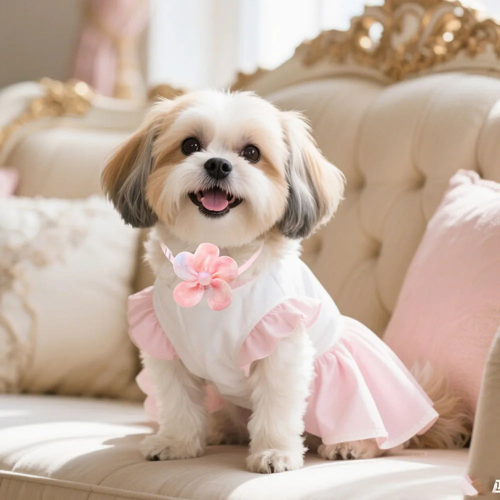 Pastel Pet Bow & Flower Neck Accessories, 5 or 10 Pieces