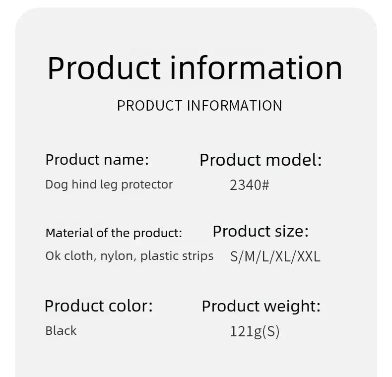 Dog Leg Wraps and Connected Paw Covers, Six Styles