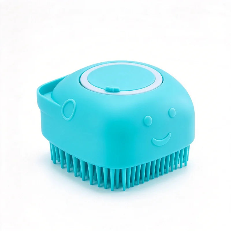 Pet Bathing Brush with Built-In Shampoo Dispenser