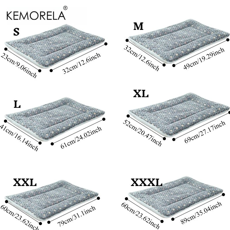 Paw-Print Plush Sleeping Mat for Dogs & Cats