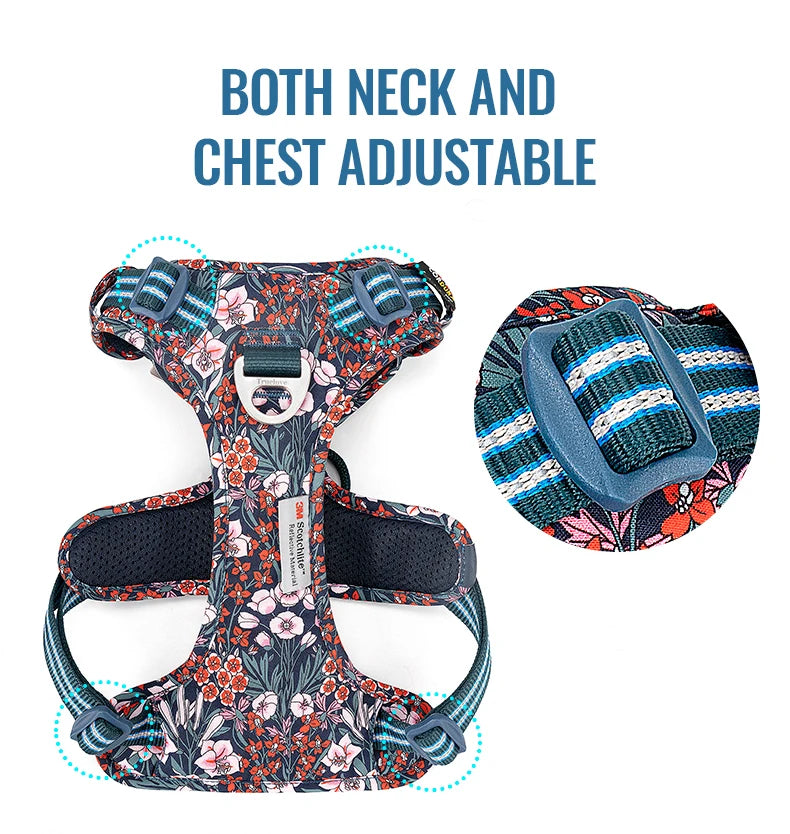 TRUELOVE Floral Padded Dog Harness, TLH5656