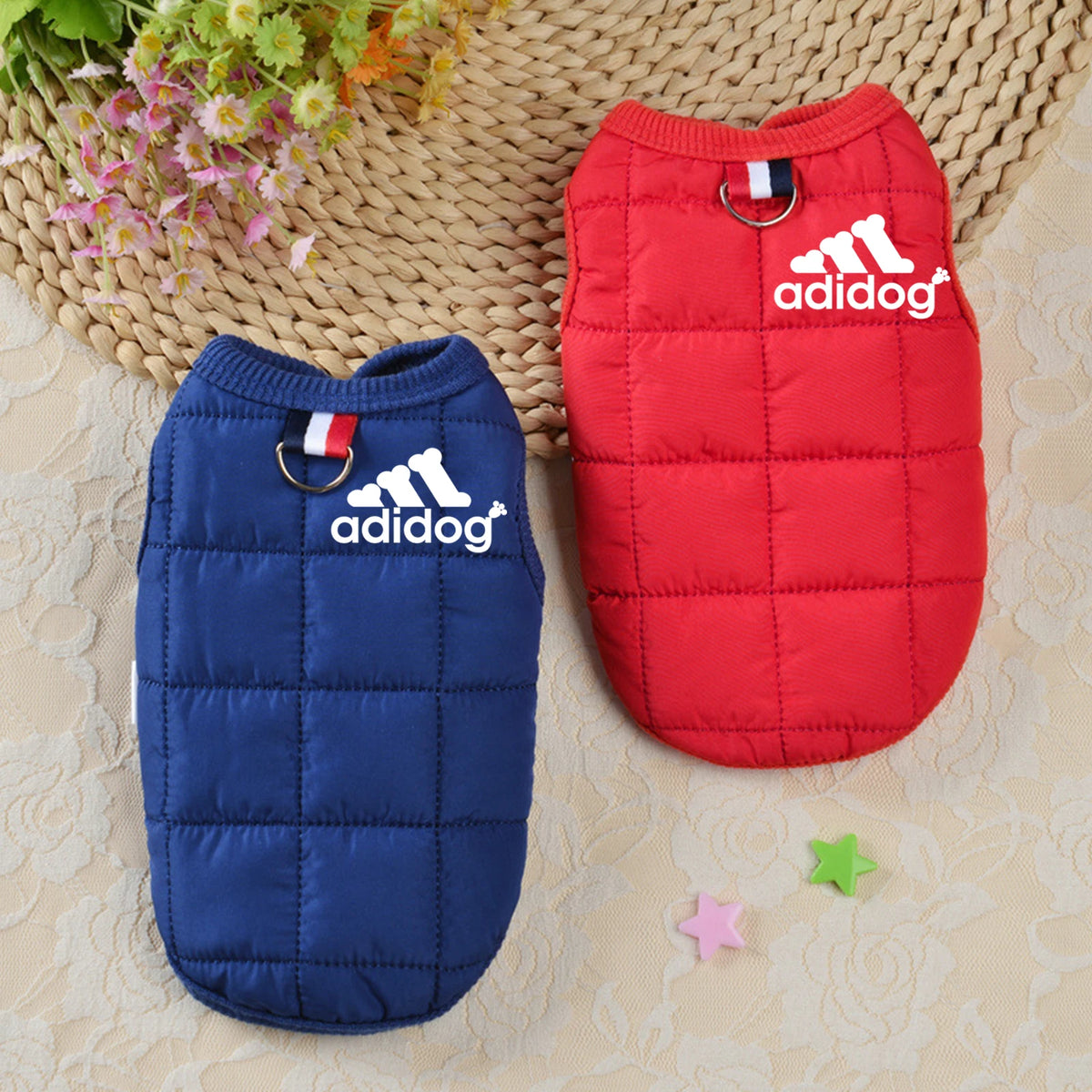 Quilted Graphic Pet Vest with Front Snaps