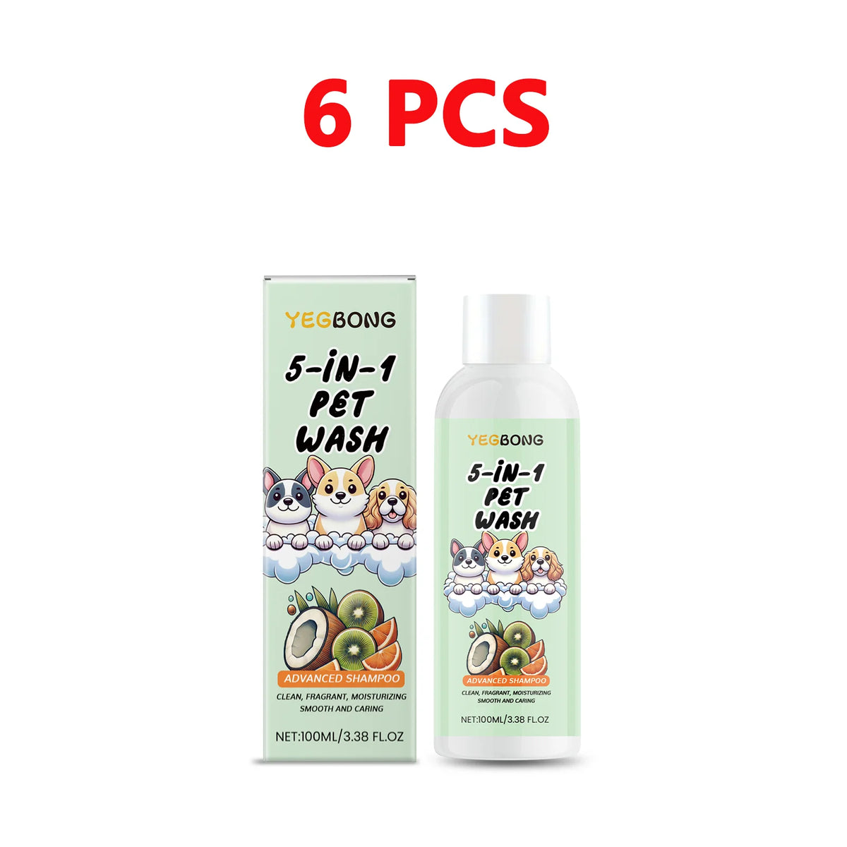YEGBONG Coconut-Scented Dog Shampoo, 100 ml, Multipack Options