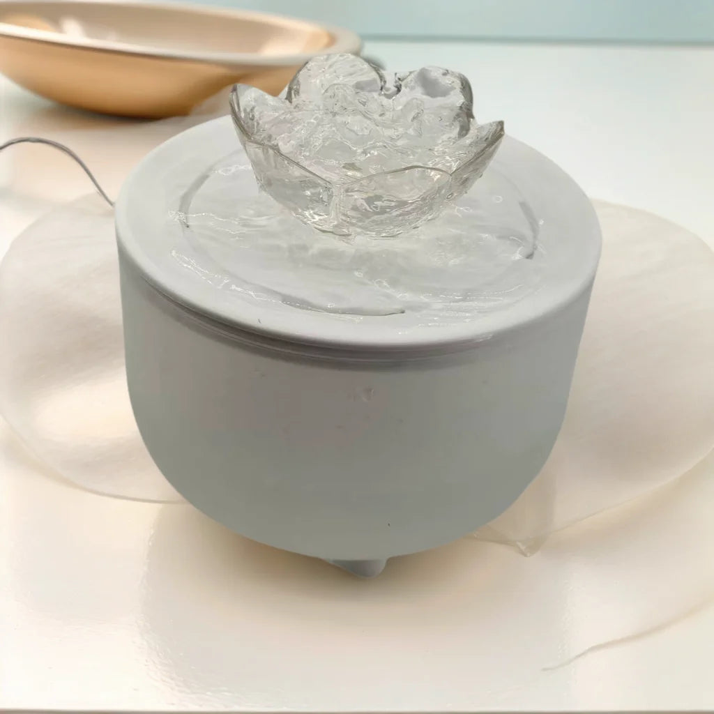 1.2L Compact Pet Water Fountain, Lotus & Spout Styles