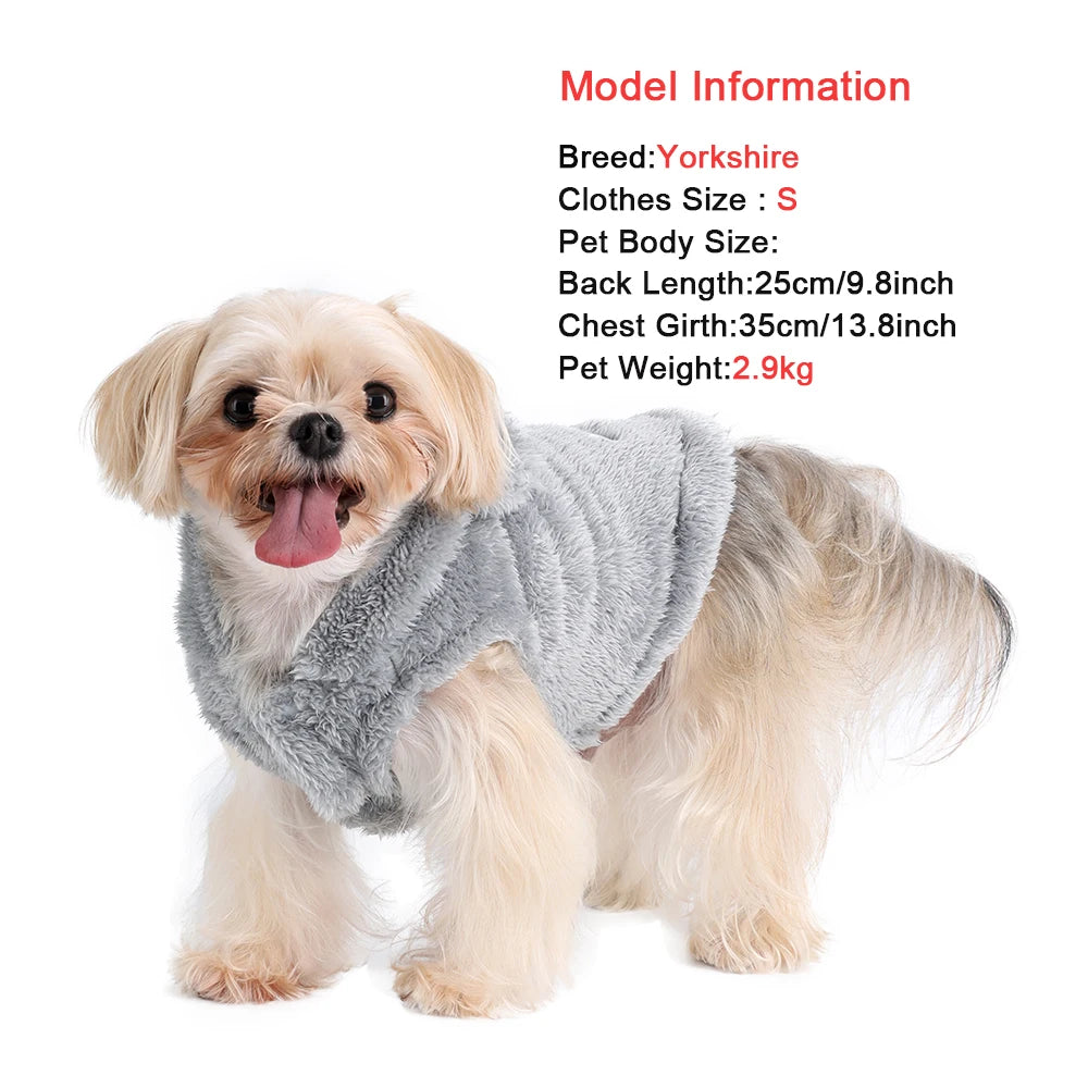 Plush Fleece Pet Hoodie with Bear-Ear Detail