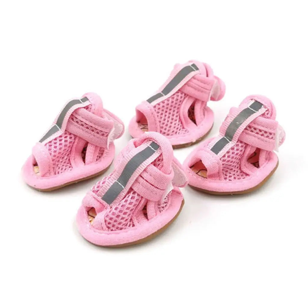 Open-Toe Mesh Dog Sandals, Set of 4