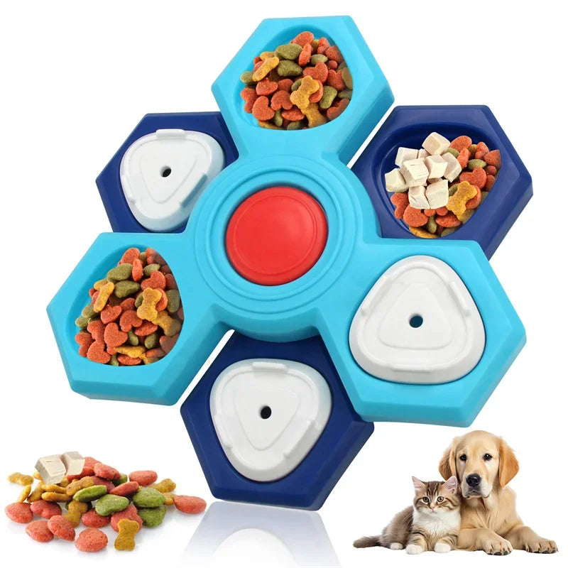 Spinning-Layer Dog Treat Puzzle in Three Options