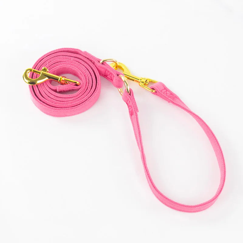 Suede-Look Pet Harness & Coordinating Leash Set