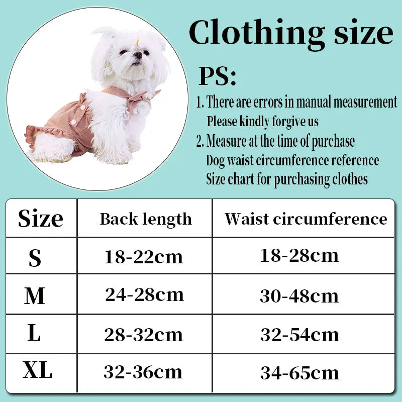 Ruffle-Trim Pet Sanitary Pants with Bow Suspenders