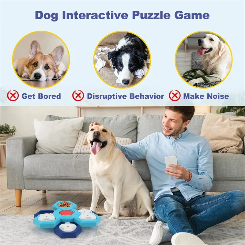 Spinning-Layer Dog Treat Puzzle in Three Options