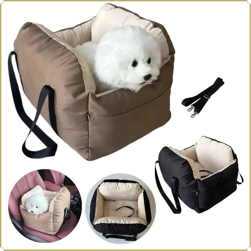 Bolstered Travel Bed with Carry Handles for Small Dogs