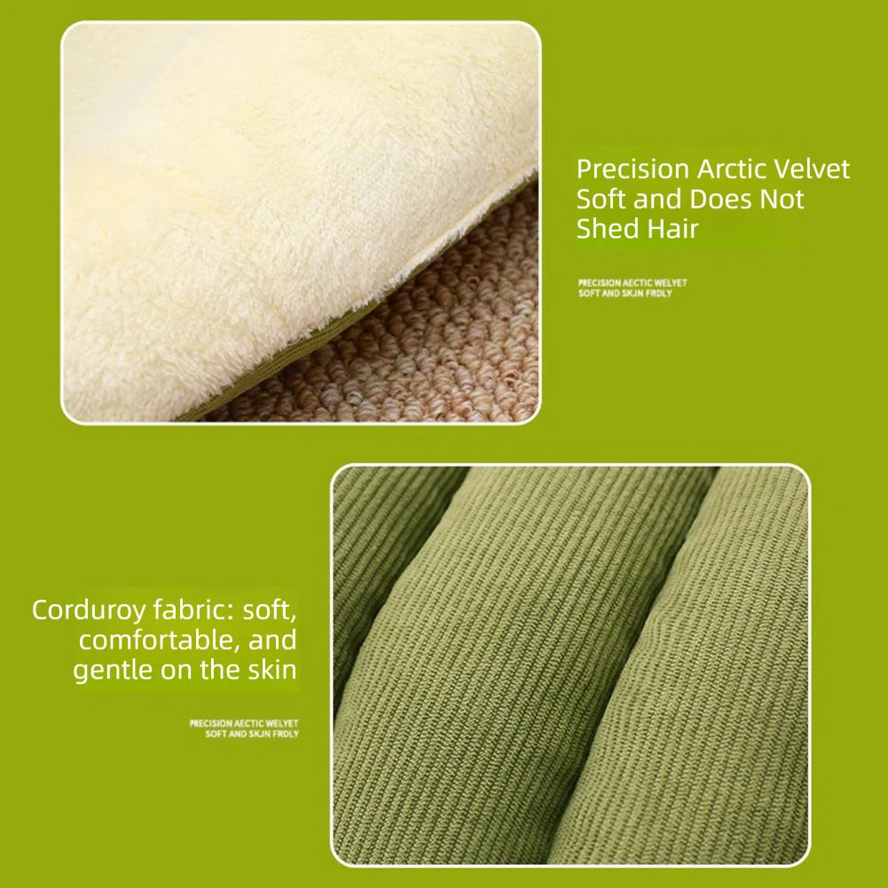Ribbed Plush Cave Bed for Cats & Small Dogs