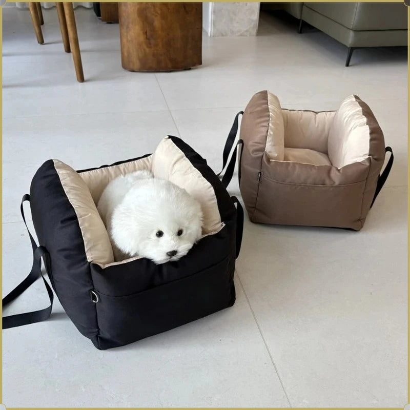 Bolstered Travel Bed with Carry Handles for Small Dogs