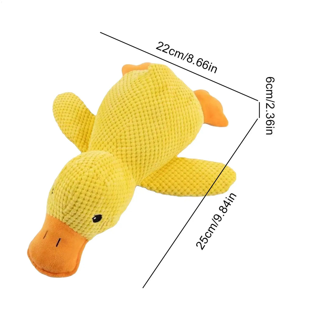 Yellow Plush Duck Dog Toy with Sound