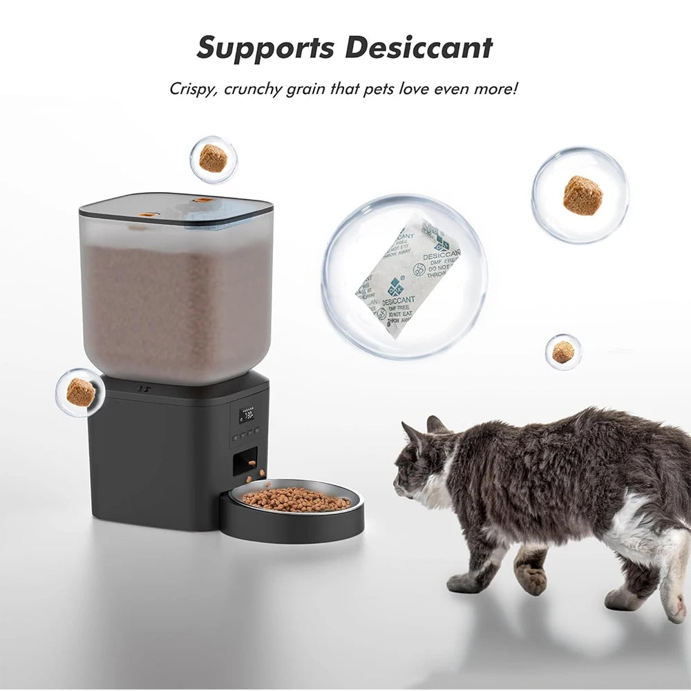FURPIPI Automatic Pet Feeder with Button Controls, 4L or 8L