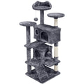 Multi-Level Plush Cat Tree with Two Condos & Three Perches