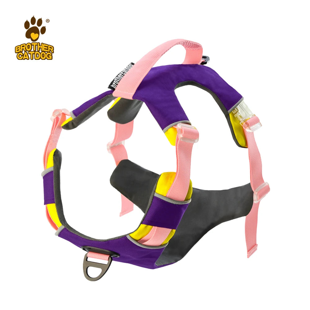 Adjustable Padded Nylon Dog Harness with Reflective Details