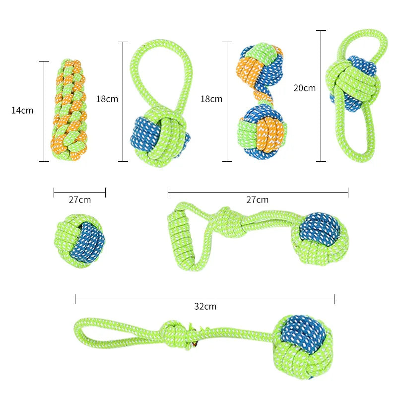 Knotted Rope Dog Toys, Individual & Multipack Options