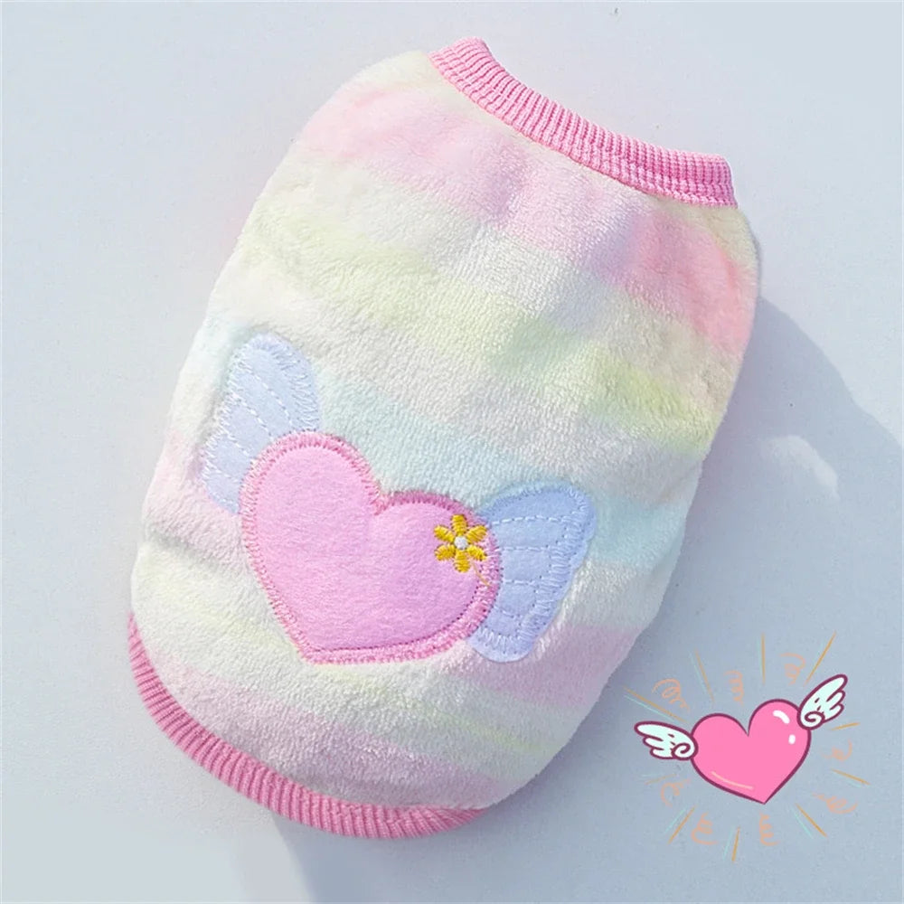 Playful Appliqué Fleece Cat Vest