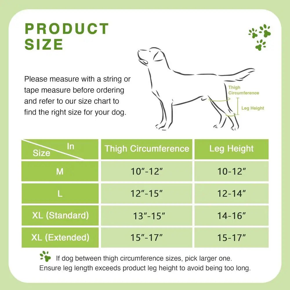 Dog Rear-Leg Wrap with Detachable Chest Harness