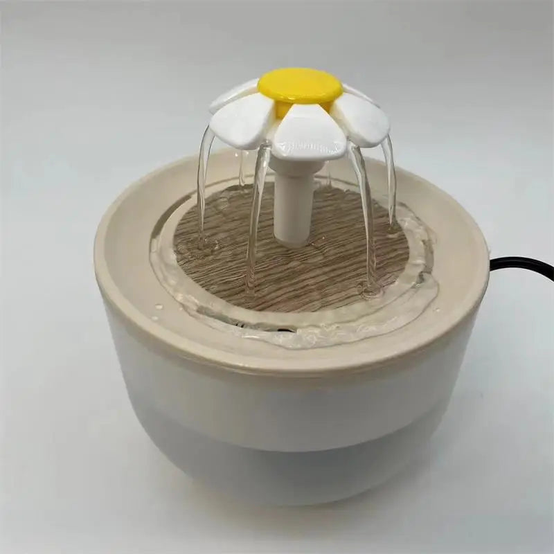 1.2L Compact Pet Water Fountain, Lotus & Spout Styles