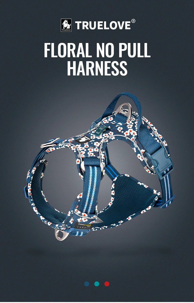 TRUELOVE Floral Padded Dog Harness, TLH5656