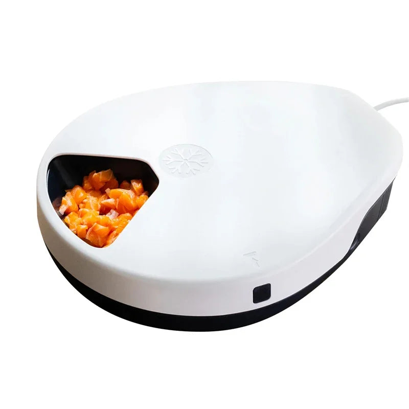 5-Compartment Timed Pet Feeder with Cooling, EU Plug 220V