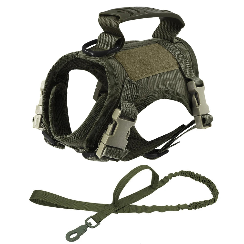 Adjustable Tactical-Style Pet Harness & Set Options