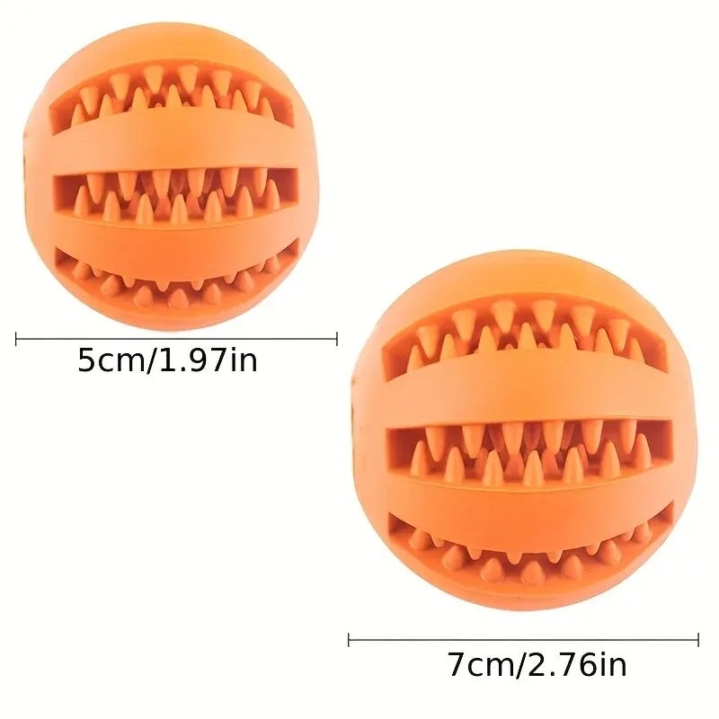 Rubber Treat Ball for Dogs in Three Sizes