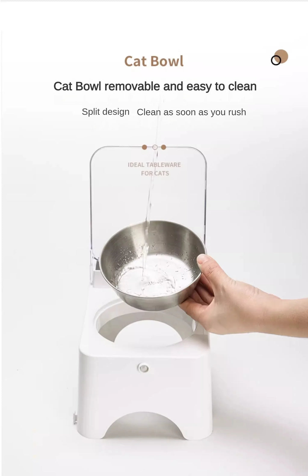Sensor-Lid Pet Bowl, Ceramic or Stainless Steel