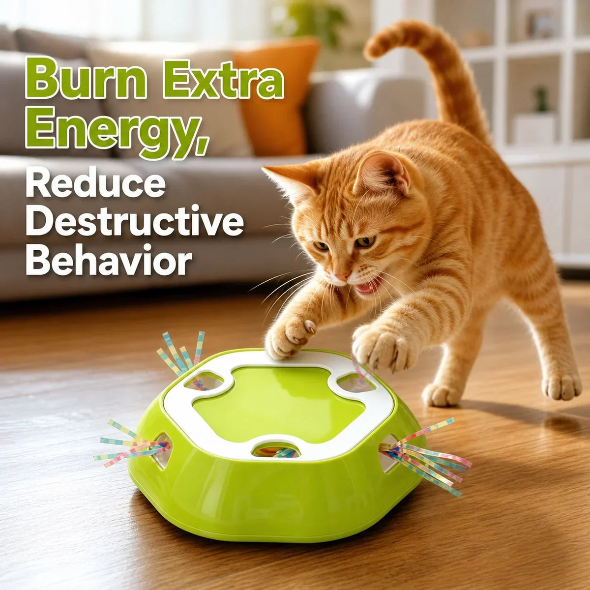Six-Hole Pop-Up Tassel Cat Toy