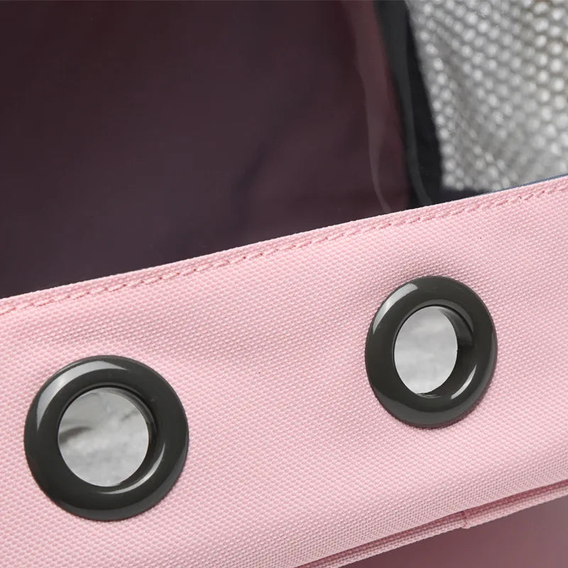 Compact Small-Pet Carrier with Clear Window & Mesh Sides