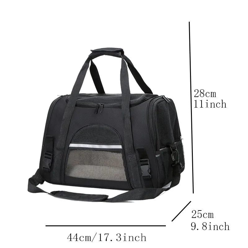 Soft-Sided Pet Carrier with Top Access & Shoulder Strap