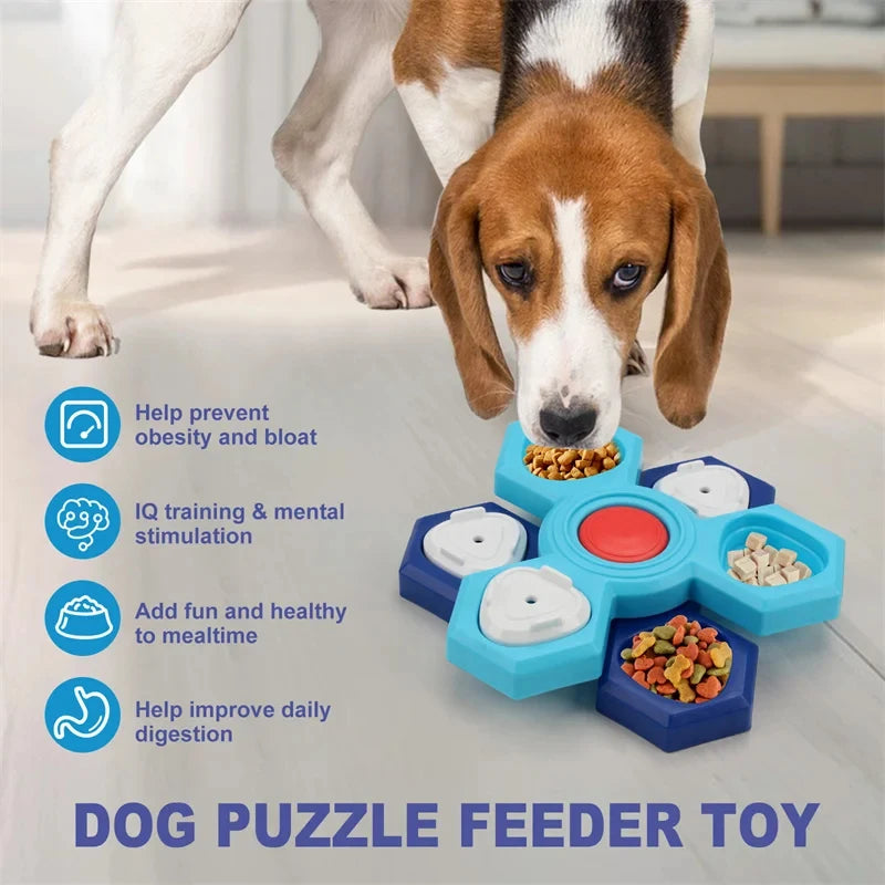 Spinning-Layer Dog Treat Puzzle in Three Options