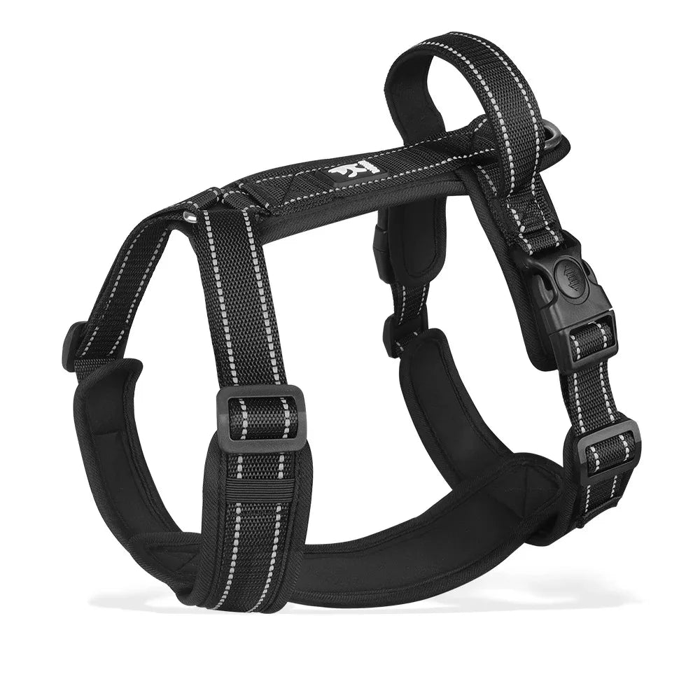 Adjustable Padded Dog Harness with Reflective Stitching