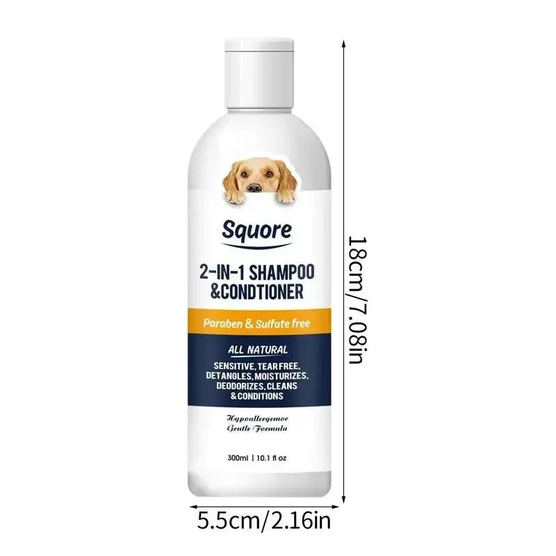 Squore 2-in-1 Pet Shampoo & Conditioner, 300 ml