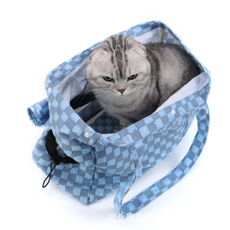 Cat Carrier Shoulder Backpack with Button Closure