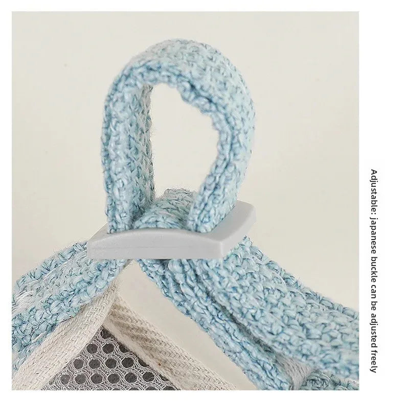 Textured Bear-Detail Pet Harness & Leash Set