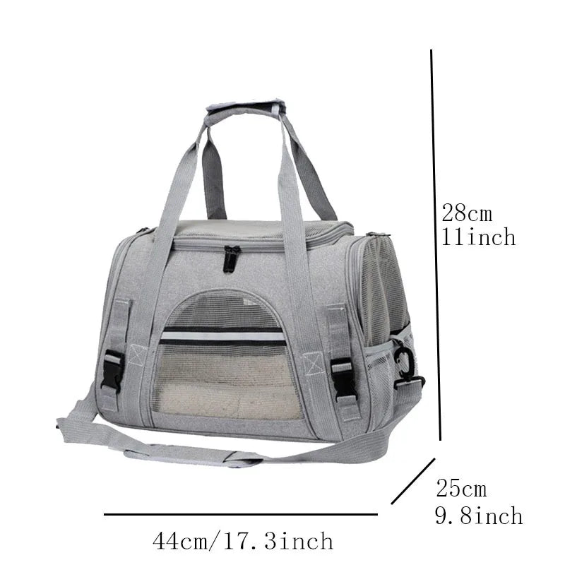 Soft-Sided Pet Carrier with Top Access & Shoulder Strap