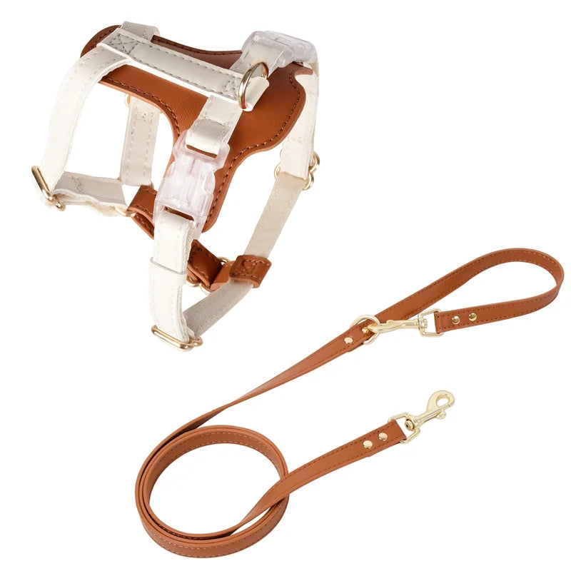 Adjustable Faux-Leather Pet Harness or Matching Leash