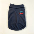 Navy Cherry-Detail Cat Vest